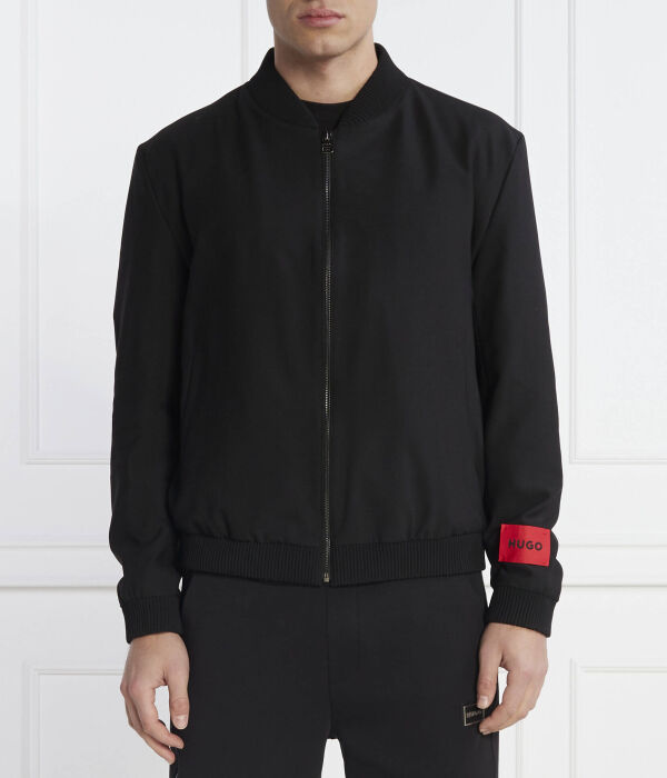Шерстяная куртка-бомбер ukashi232x Regular fit Hugo, черный 
Шерстяная куртка-бомбер ukashi232x Regular fit Hugo, черный