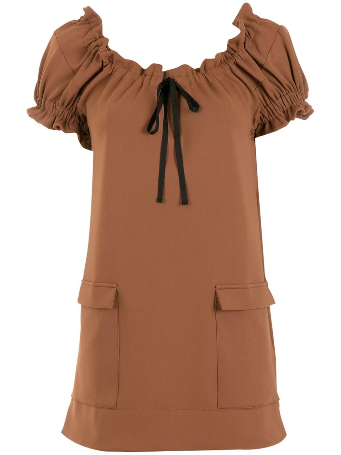 Блузка с короткими рукавами и оборками Gloria Coelho, коричневый
Блузка с короткими рукавами и оборками Gloria Coelho, коричневый