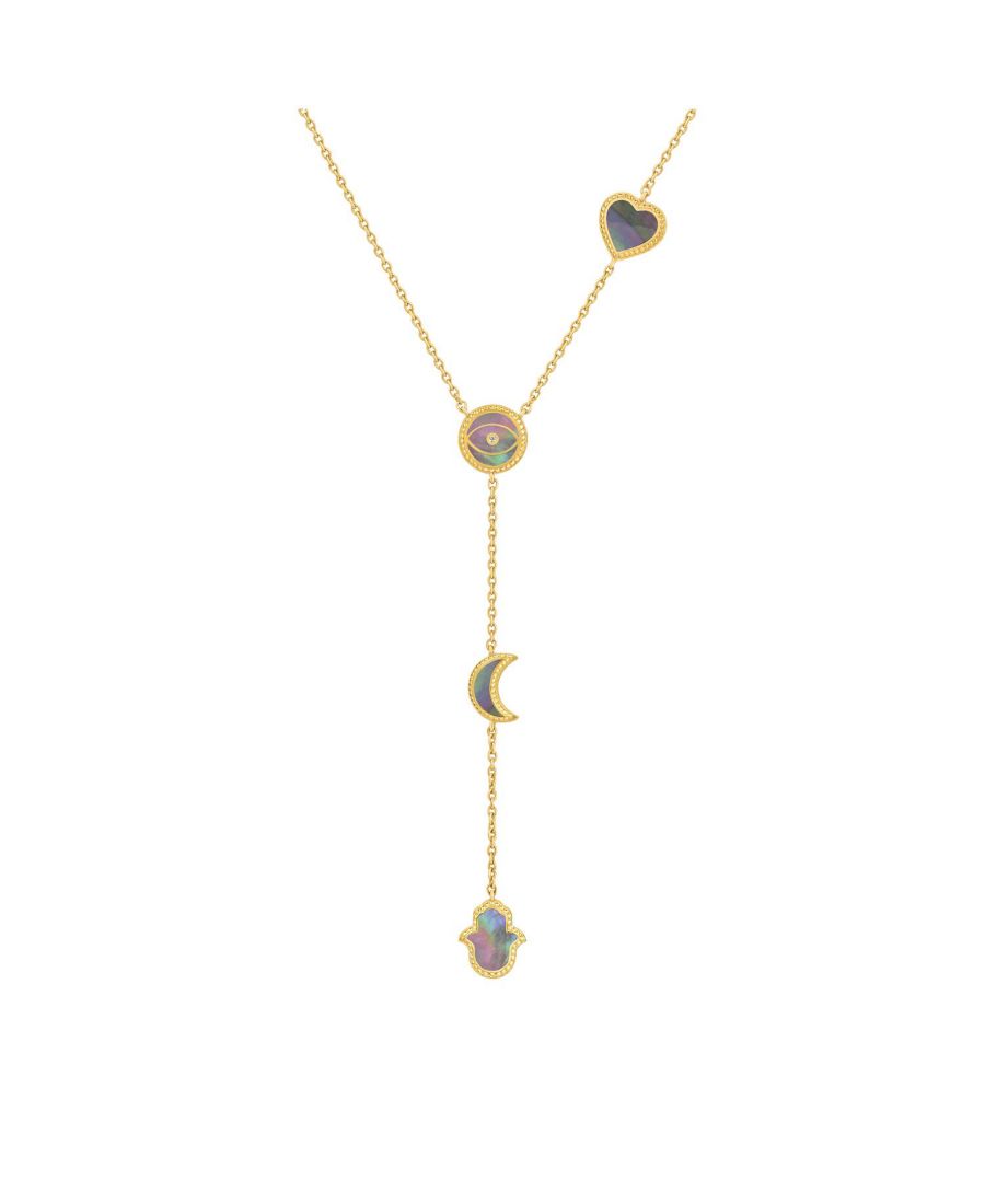 Колье из перламутра с множеством символов "Пациентский ум" Karma and Luck, Gold/Grey
Колье из перламутра с множеством символов "Пациентский ум" Karma and Luck, Gold/Grey