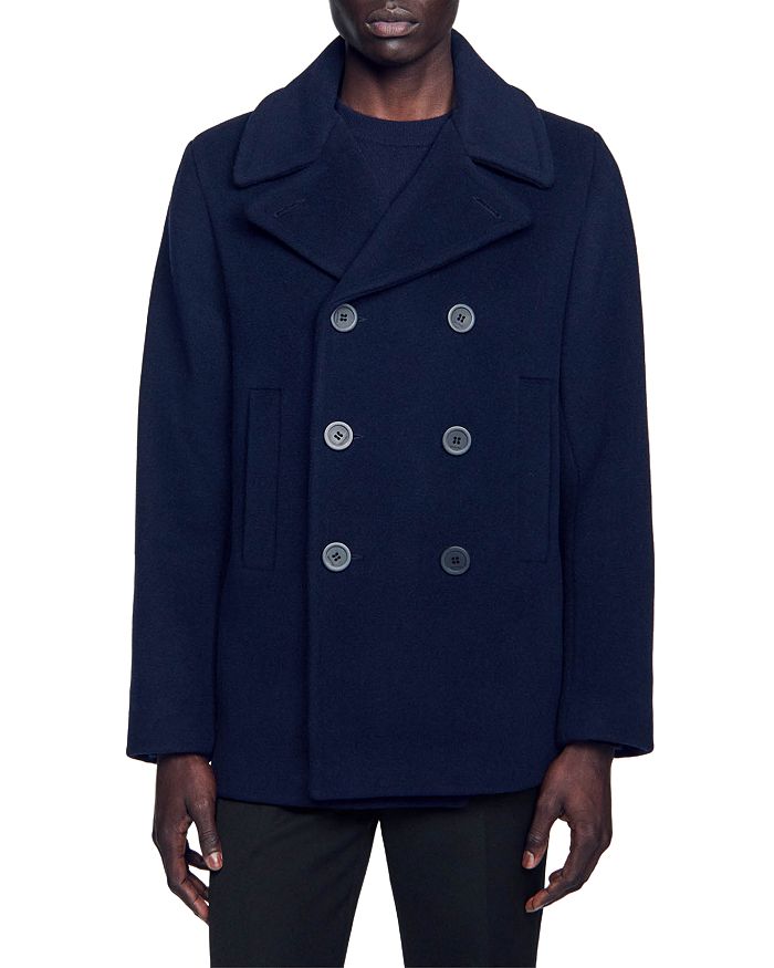 Пальто из смесовой шерсти Sandro, синий
Пальто из смесовой шерсти Sandro, синий