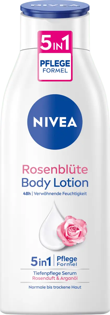 Лосьон для тела «Цветок розы» 5в1 формула ухода 0,4 л. NIVEA 
Лосьон для тела «Цветок розы» 5в1 формула ухода 0,4 л. NIVEA