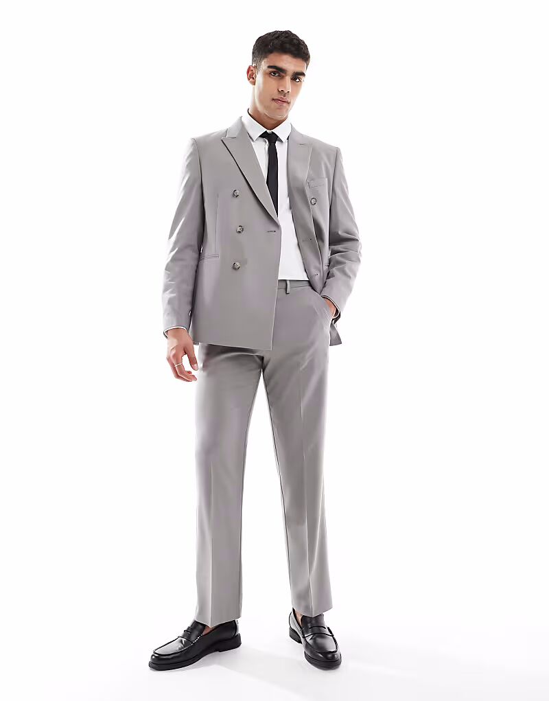 Прямые брюки темно-серого цвета Asos Design
Прямые брюки темно-серого цвета Asos Design