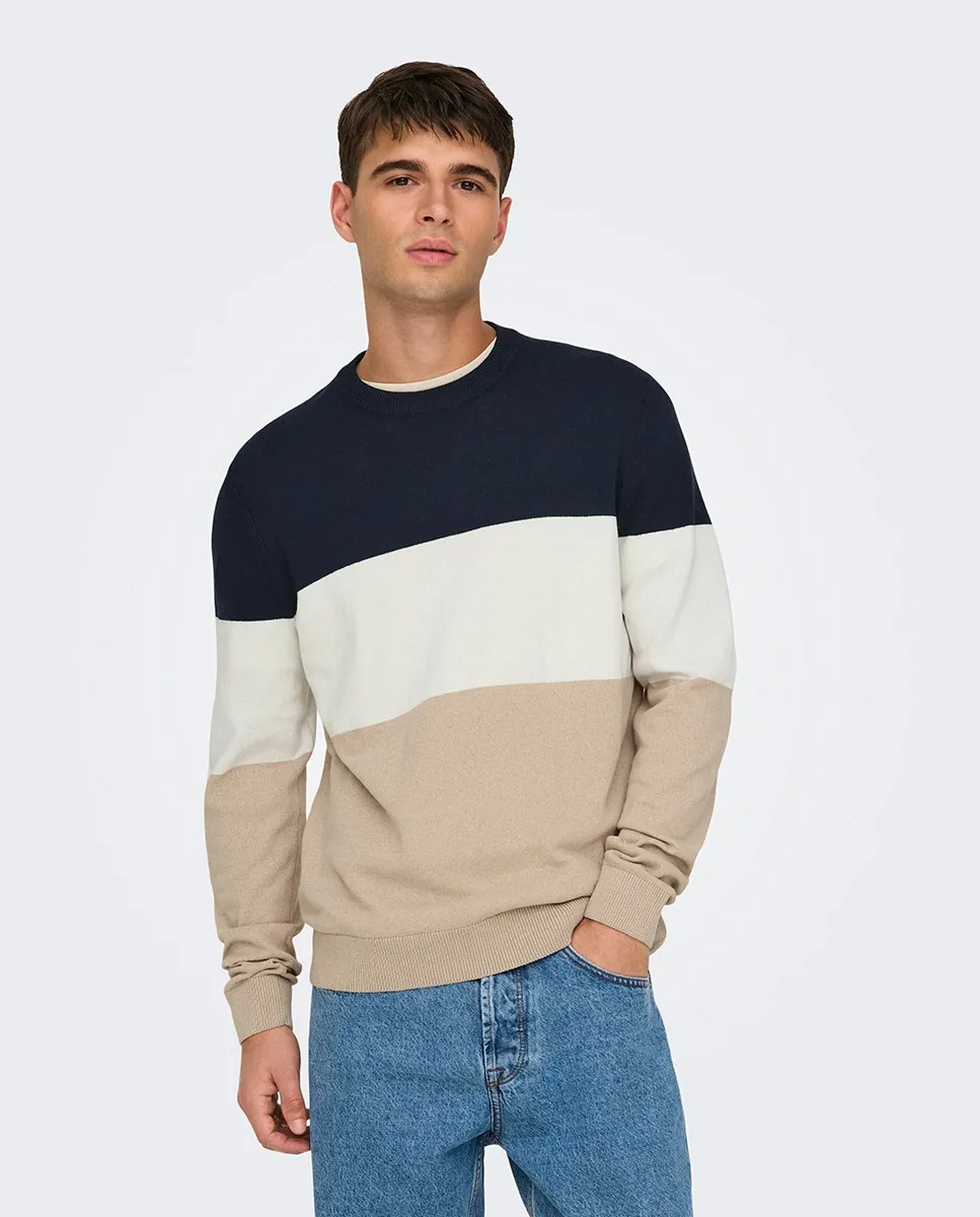 Мужской свитер с круглым вырезом, стандартного кроя Only & Sons, серый
Мужской свитер с круглым вырезом, стандартного кроя Only & Sons, серый