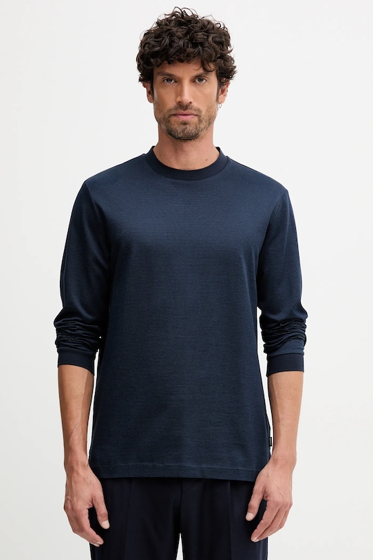 Хлопковый лонгслив Boss, темно-синий
Хлопковый лонгслив Boss, темно-синий