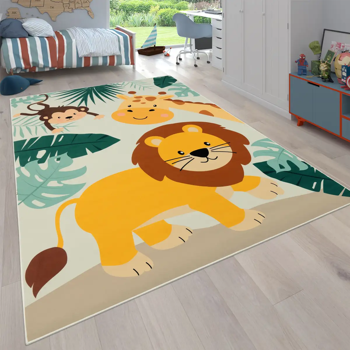 Детский ковер Paco Home "Bino 582", прямоугольный, игровой коврик, животный мотив, лев и жираф, детская комната 200х200 см, бежевый
Детский ковер Paco Home "Bino 582", прямоугольный, игровой коврик, животный мотив, лев и жираф, детская комната 200х200 см, бежевый