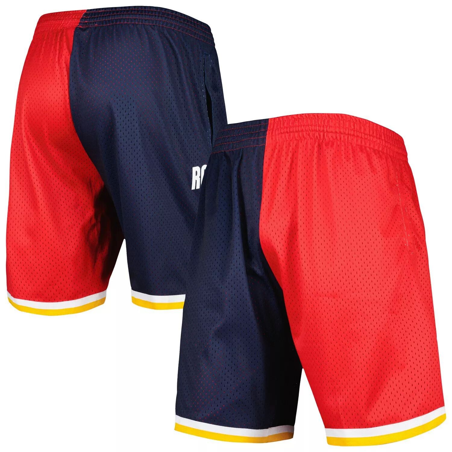 Мужские шорты Mitchell & Ness темно-синего/красного цвета Houston Rockets Hardwood Classics 1993 с разрезом Swingman 
Мужские шорты Mitchell & Ness темно-синего/красного цвета Houston Rockets Hardwood Classics 1993 с разрезом Swingman
