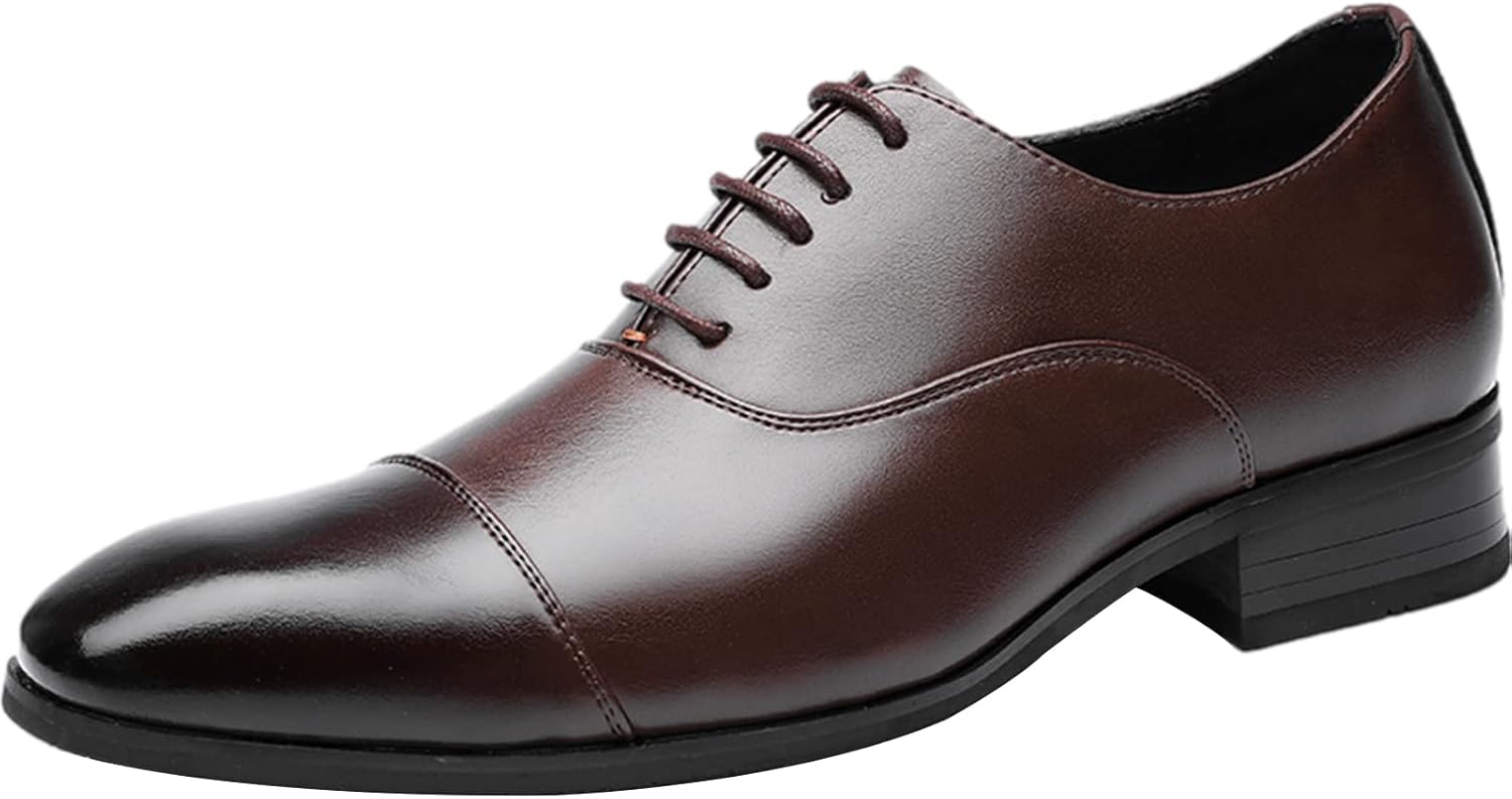 Мужские классические деловые туфли Jamron, стильные оксфорды с закрытым мысом, из микрофибры и кожи, свадебные туфли, Coffee
Мужские классические деловые туфли Jamron, стильные оксфорды с закрытым мысом, из микрофибры и кожи, свадебные туфли, Coffee