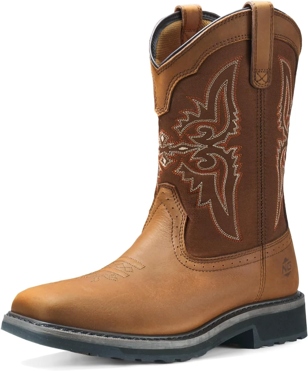 Мужские ковбойские сапоги NINGO, квадратный стальной носок, цельнозерновая кожа, противоскользящие, EH-защита, светло-коричневый
Мужские ковбойские сапоги NINGO, квадратный стальной носок, цельнозерновая кожа, противоскользящие, EH-защита, светло-коричневый