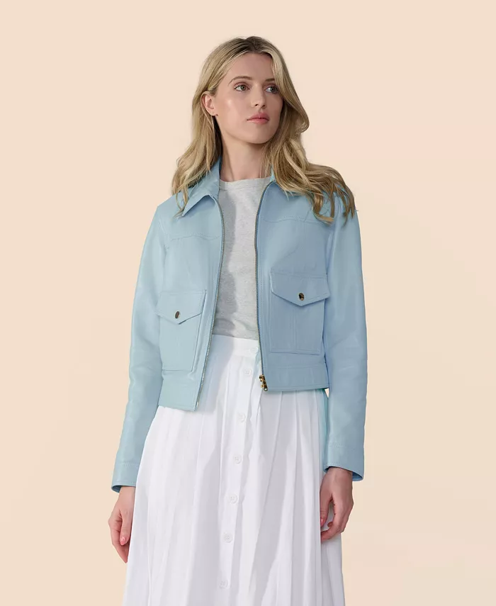 Женская укороченная кожаная куртка Furniq UK, синий
Женская укороченная кожаная куртка Furniq UK, синий