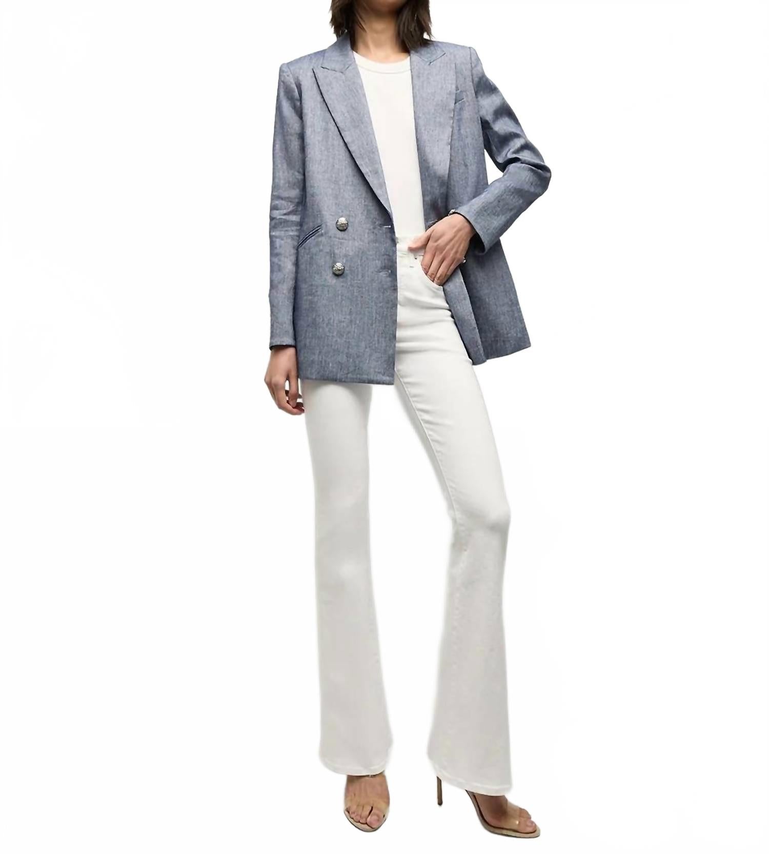 Veronica Beard Куртка Дейла Дики в сине-белом меланже
Veronica Beard Куртка Дейла Дики в сине-белом меланже