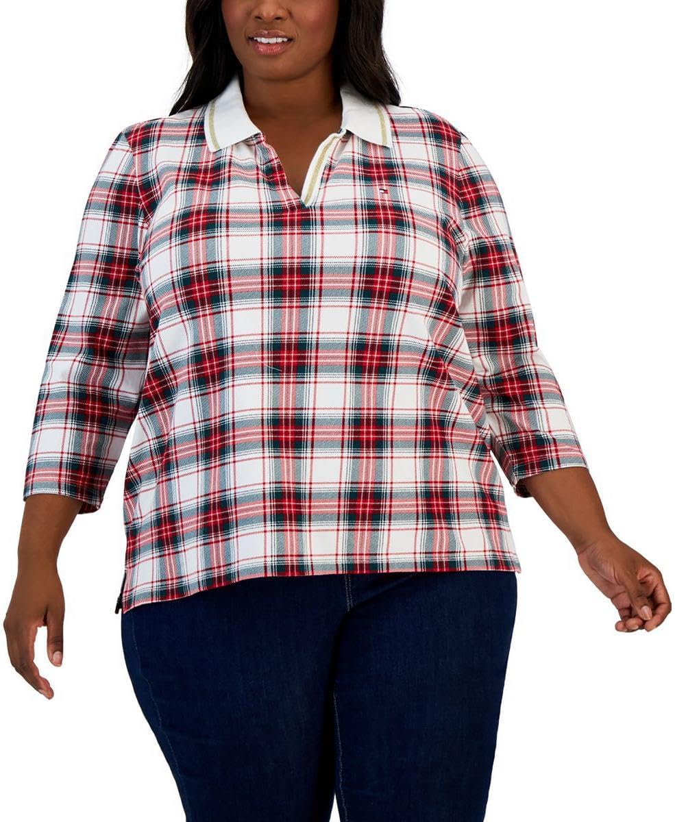 Рубашка-поло Tommy Hilfiger размера «плюс» с воротником Johnny Collar, Bright White Multi
Рубашка-поло Tommy Hilfiger размера «плюс» с воротником Johnny Collar, Bright White Multi