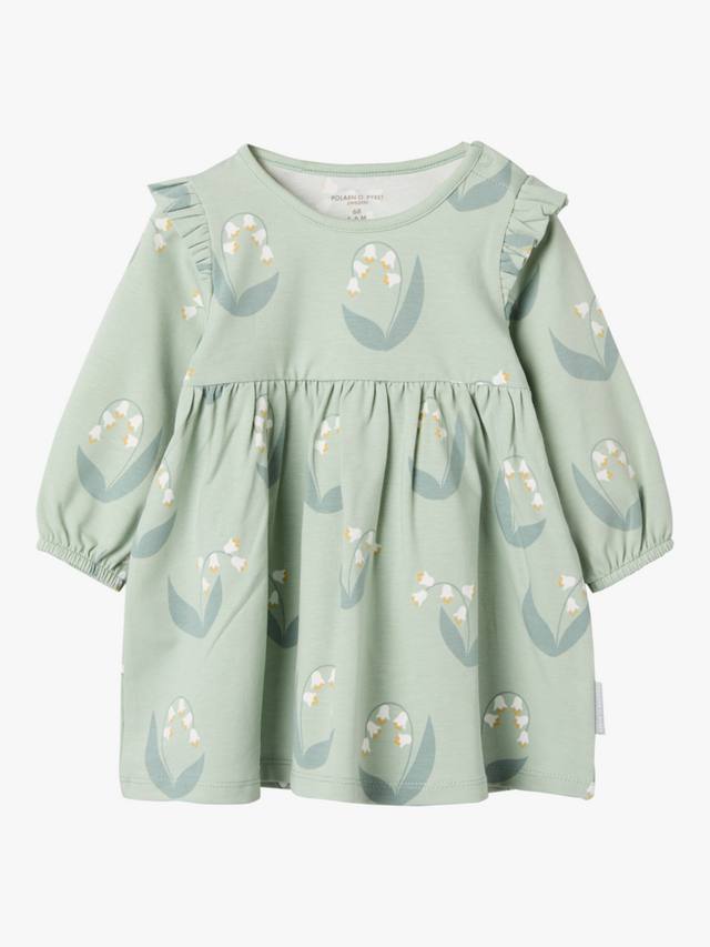 Детское платье в цветочек Polarn O. Pyret, синий 
Детское платье в цветочек Polarn O. Pyret, синий