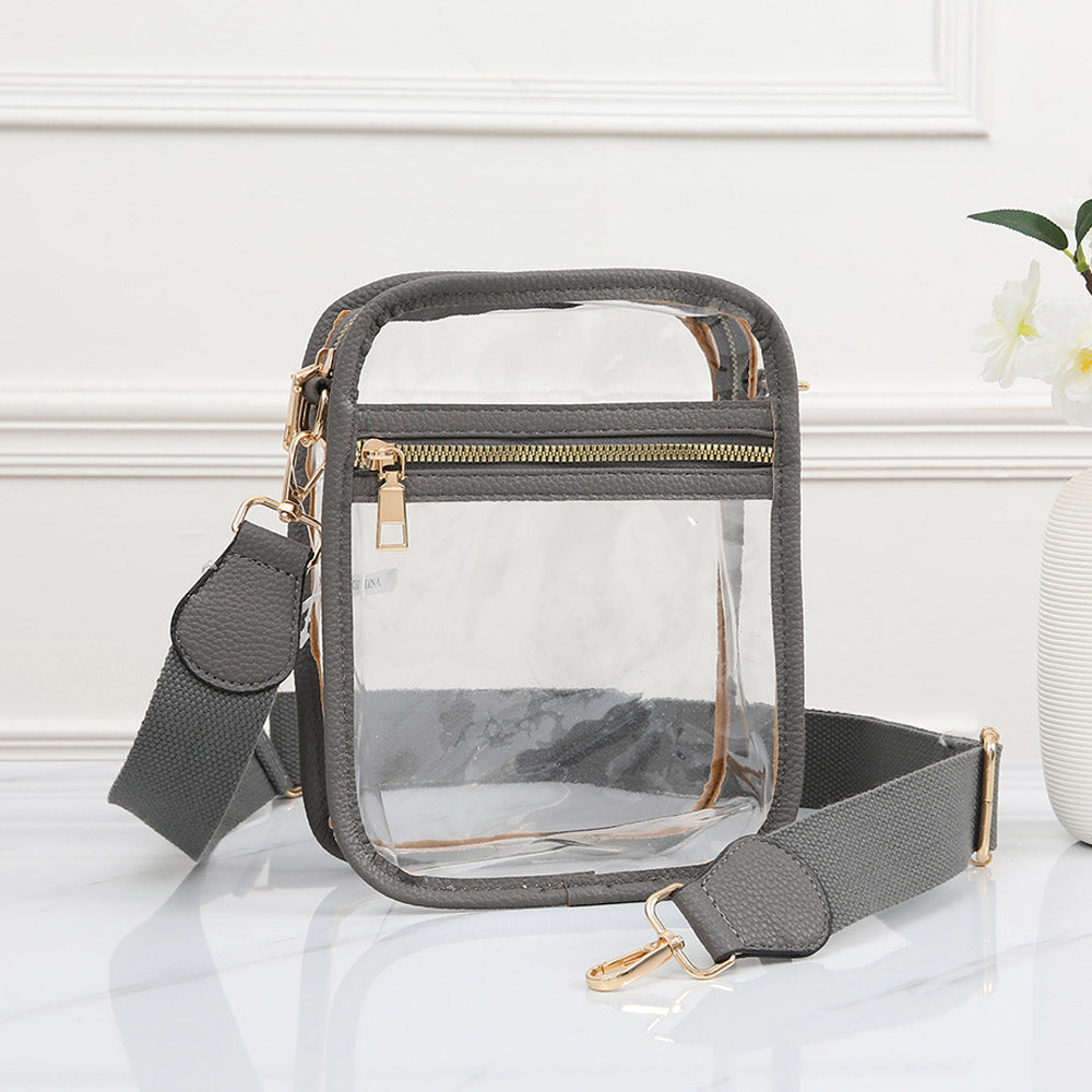 Прямоугольная прозрачная сумка через плечо из искусственной кожи FASHNZFAB, серый
Прямоугольная прозрачная сумка через плечо из искусственной кожи FASHNZFAB, серый