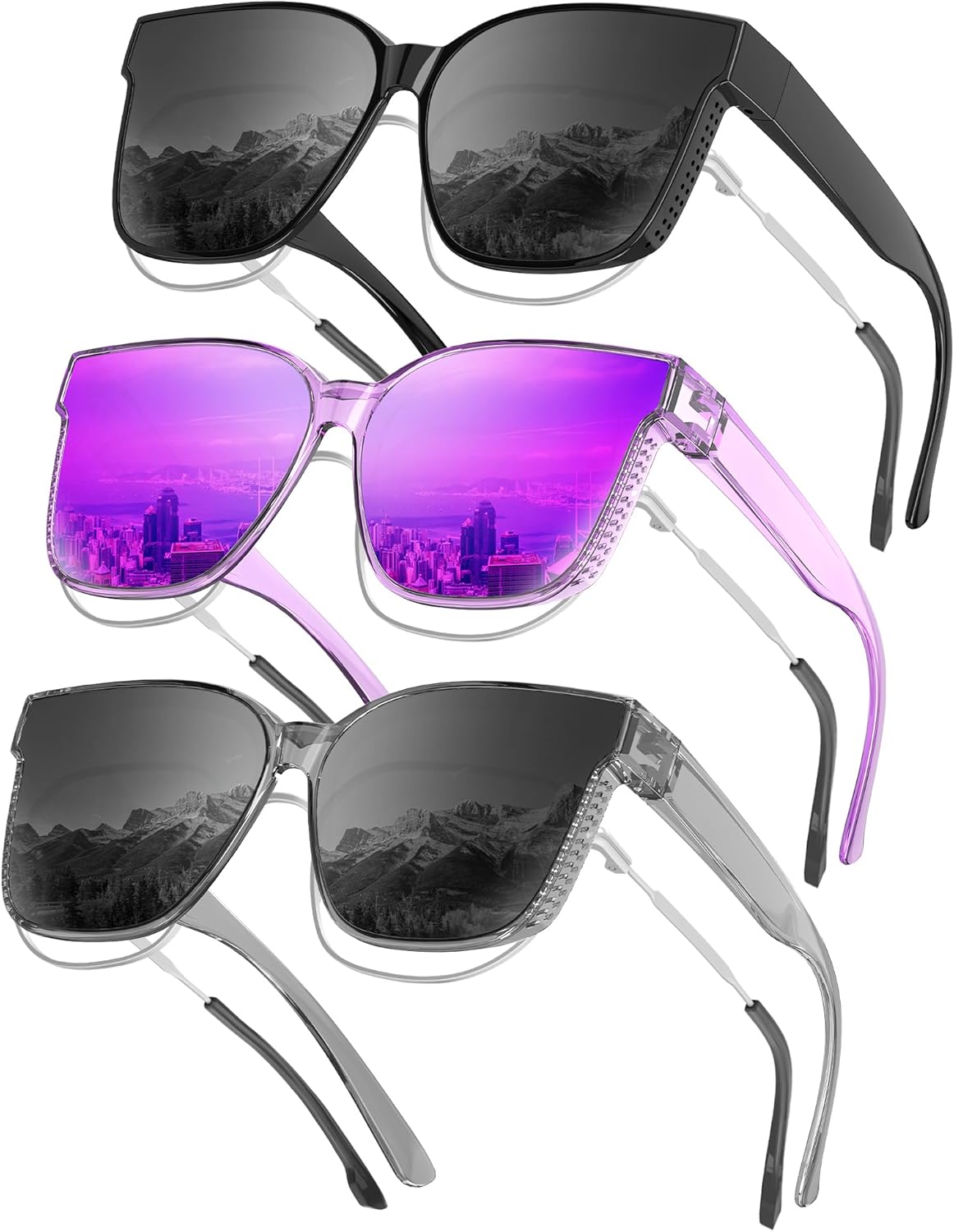 Очки ночного видения KALIYADI, антибликовые очки для вождения в ночное время для женщин: надеваются поверх обычных очков для женщин и мужчин, линзы HD, Glossy Black+purple+grey
Очки ночного видения KALIYADI, антибликовые очки для вождения в ночное время для женщин: надеваются поверх обычных очков для женщин и мужчин, линзы HD, Glossy Black+purple+grey