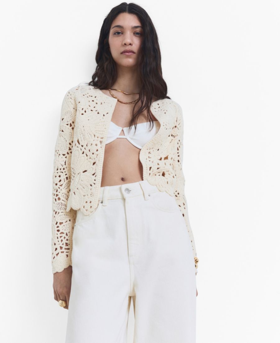 Женский кардиган из плотной вязки MANGO, Ecru
Женский кардиган из плотной вязки MANGO, Ecru