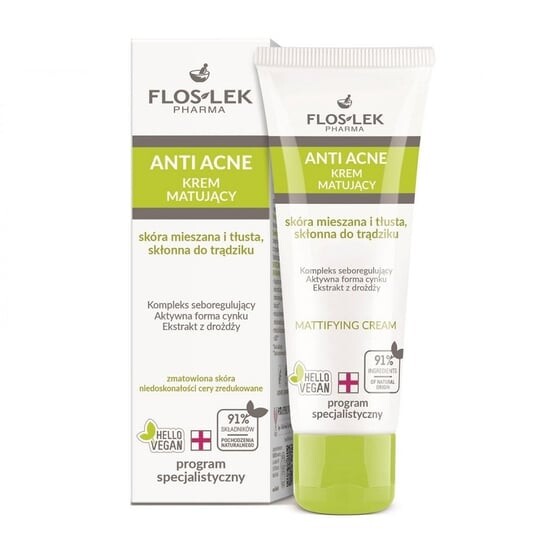 Матирующий крем, 50 мл Floslek, Anti Acne, FLOS-LEK
Матирующий крем, 50 мл Floslek, Anti Acne, FLOS-LEK