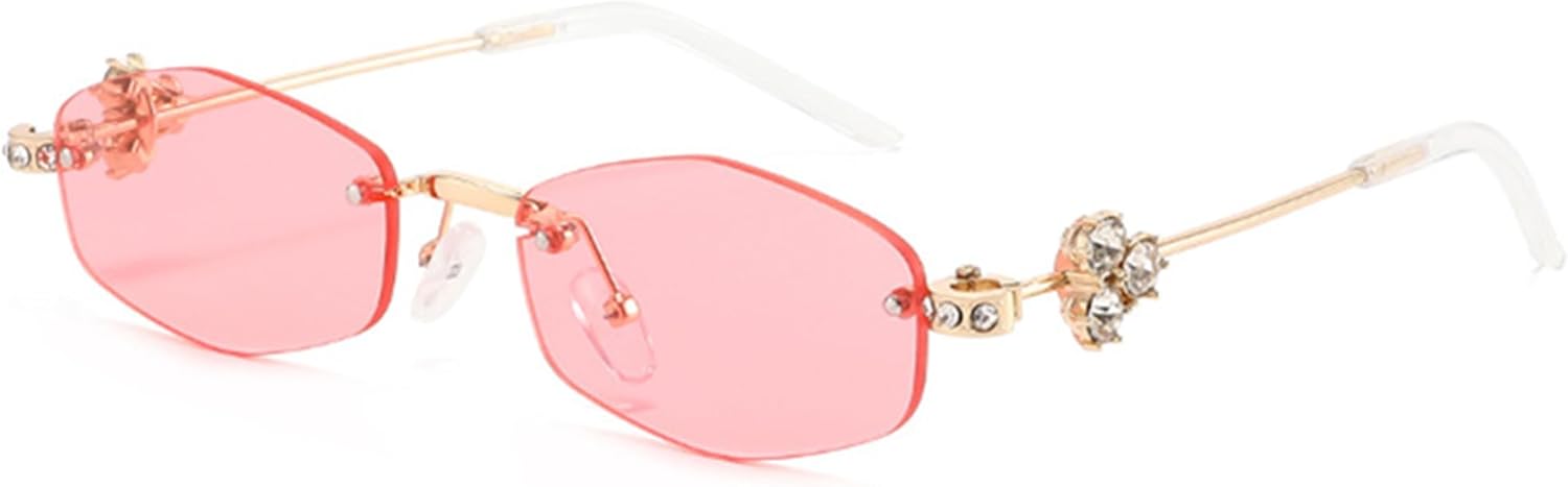 Солнцезащитные очки bullabulling без оправы, прямоугольные, со стразами, для мужчин и женщин, маленькие, золотистые, многоугольные, с защитой от УФ-излучения UV400, без оправы, Pink
Солнцезащитные очки bullabulling без оправы, прямоугольные, со стразами, для мужчин и женщин, маленькие, золотистые, многоугольные, с защитой от УФ-излучения UV400, без оправы, Pink