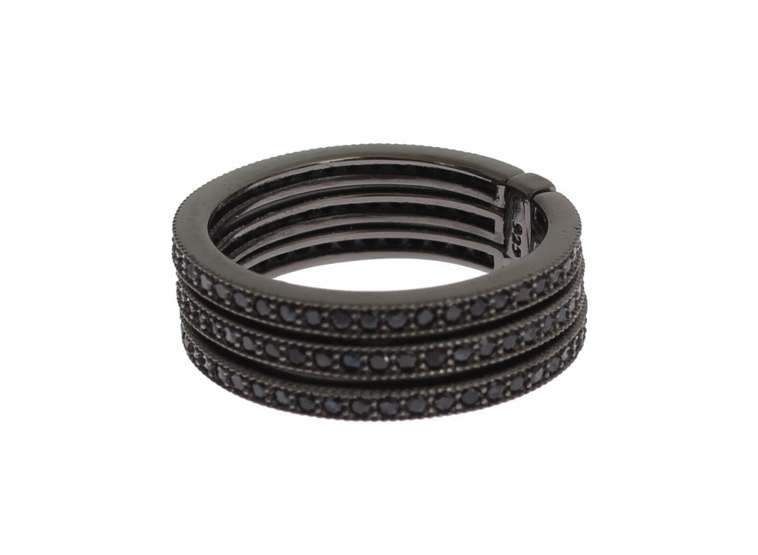 Элегантное кольцо с черным родиевым серебром и кристаллами Nialaya Jewelry, черный
Элегантное кольцо с черным родиевым серебром и кристаллами Nialaya Jewelry, черный