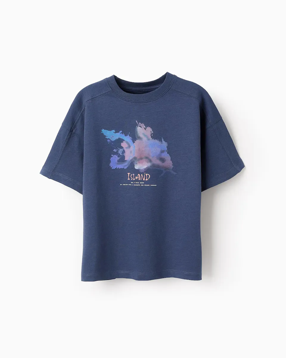 Детская футболка с коротким рукавом и принтом спереди Zippy, темно-синий
Детская футболка с коротким рукавом и принтом спереди Zippy, темно-синий