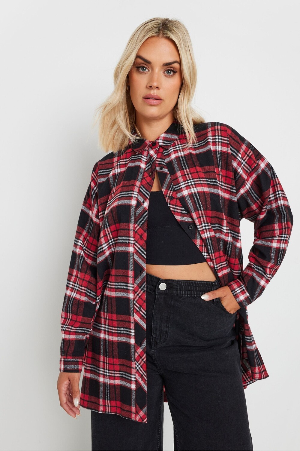 Рубашка свободного покроя в клетку Yours Curve, красный
Рубашка свободного покроя в клетку Yours Curve, красный
