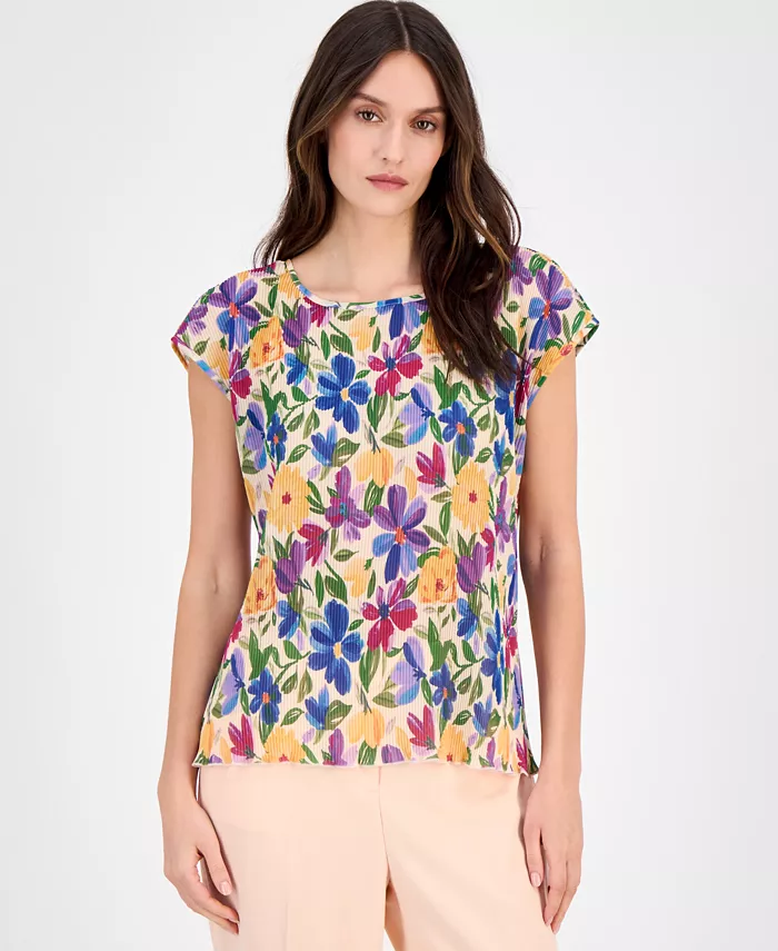 Женская плиссированная блуза с цветочным принтом Tahari ASL, мультиколор
Женская плиссированная блуза с цветочным принтом Tahari ASL, мультиколор