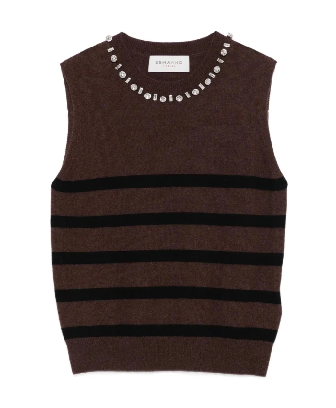 Шерстяной жилет Ermanno Scervino, коричневый
Шерстяной жилет Ermanno Scervino, коричневый