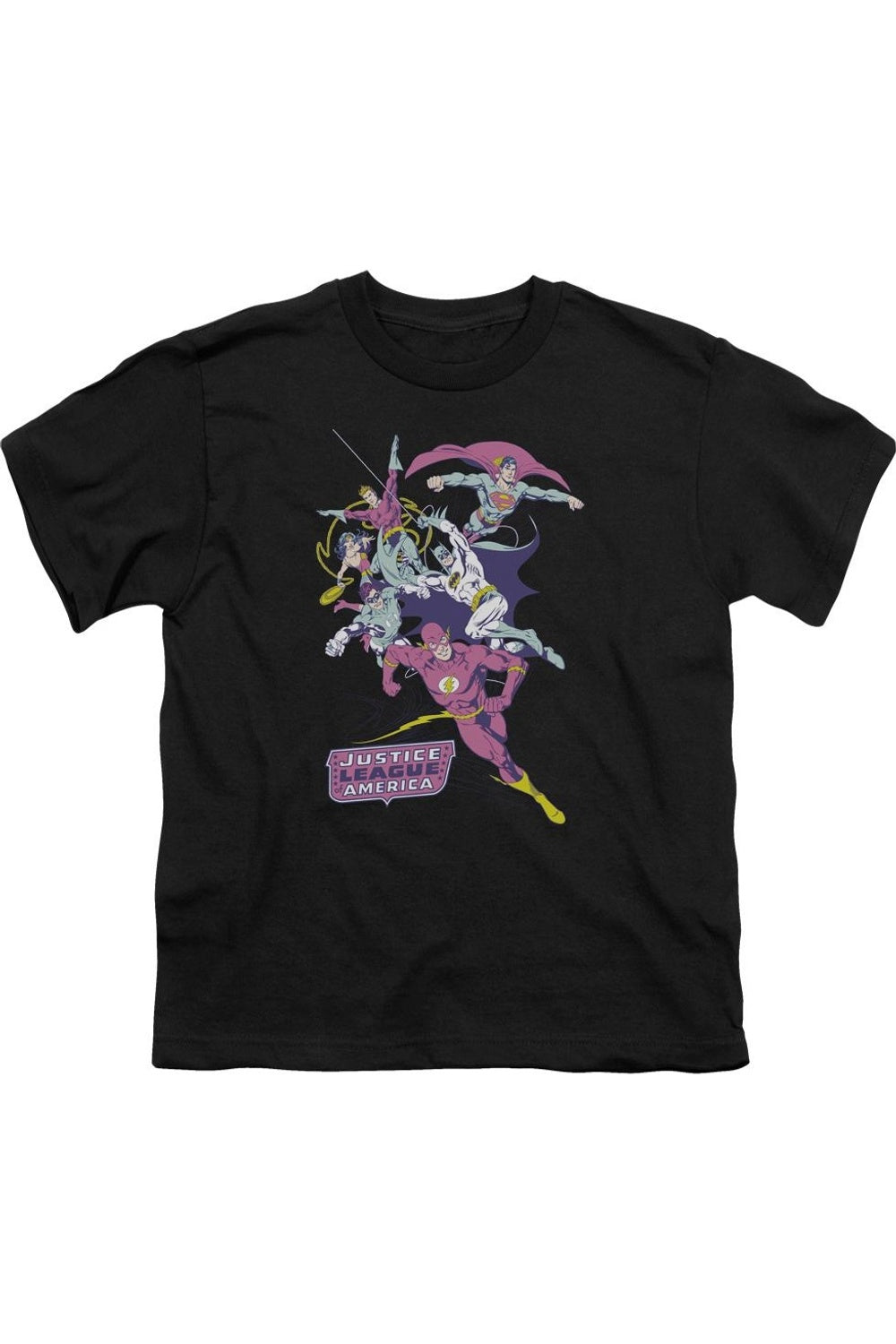 Яркая футболка с коротким рукавом для детей Justice League of America Gildan, черный
Яркая футболка с коротким рукавом для детей Justice League of America Gildan, черный