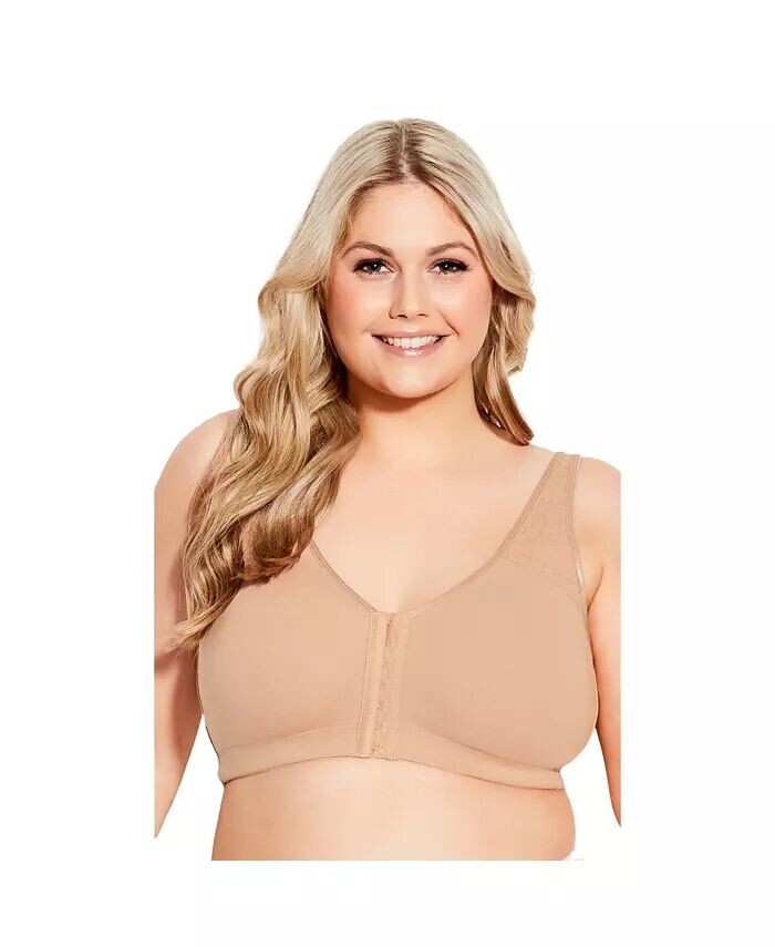 Женский бюстгальтер Plus Size Comfort Cotton Free Wire Free Front Close Close AVENUE, коричневый/бежевый
Женский бюстгальтер Plus Size Comfort Cotton Free Wire Free Front Close Close AVENUE, коричневый/бежевый