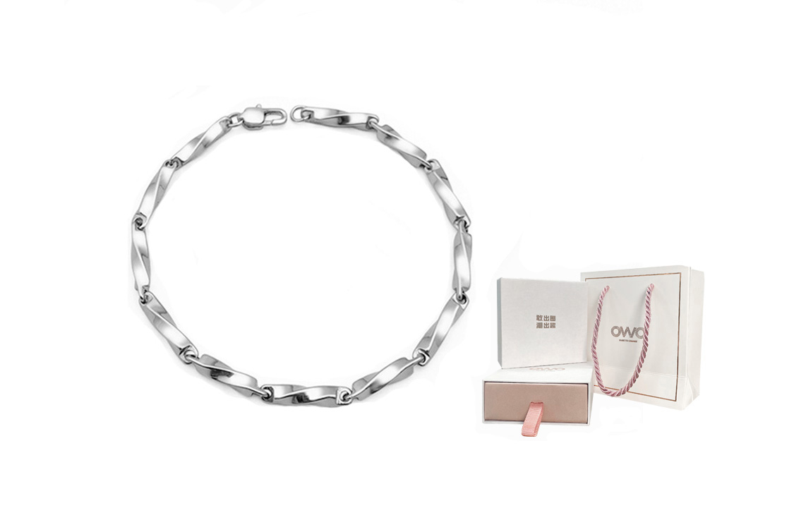 Браслет унисекс OWO, серебристо-белый
Браслет унисекс OWO, серебристо-белый