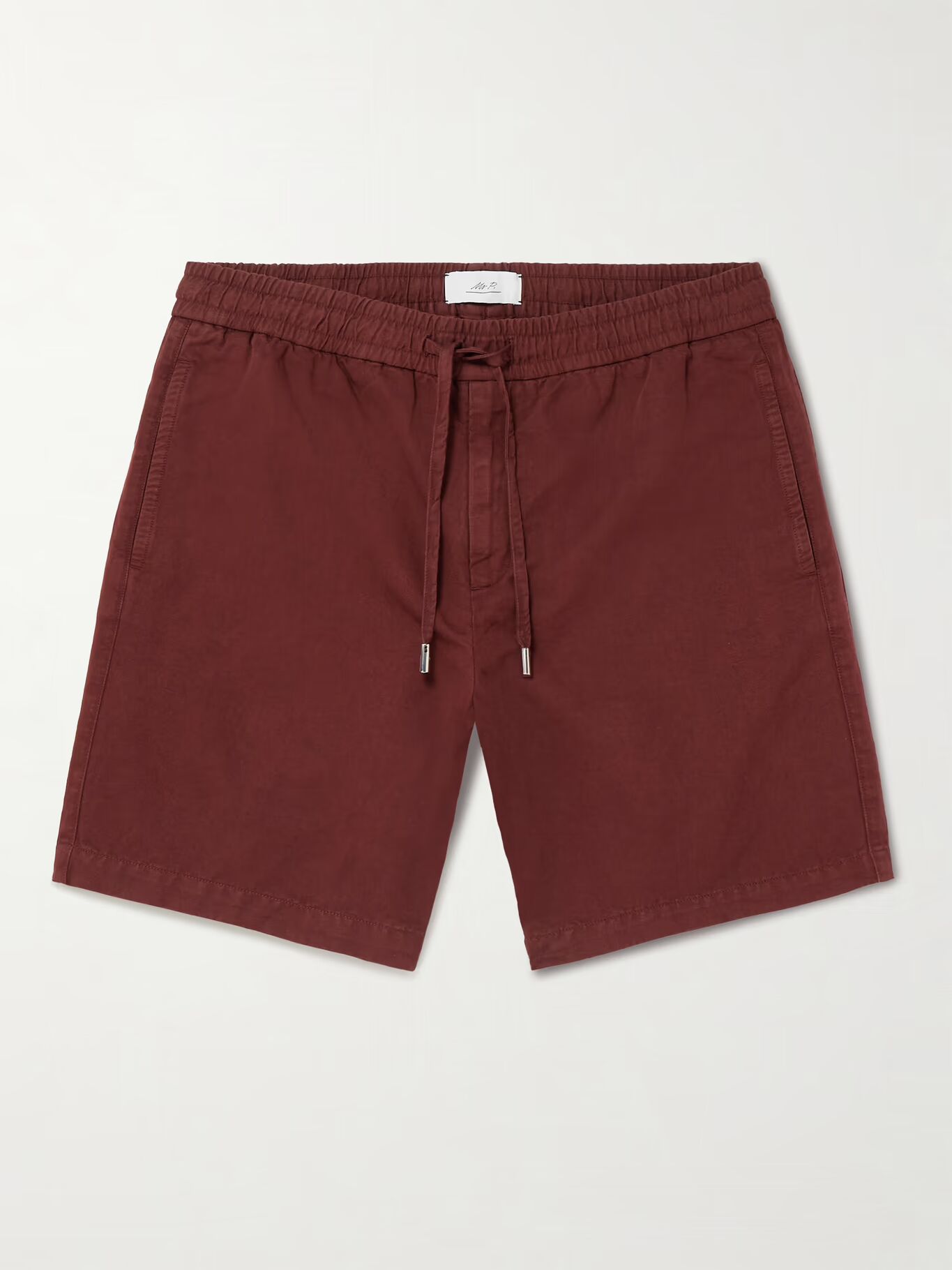 Шорты прямого кроя из смеси хлопка и льна с завязками MR P., цвет Burgundy
Шорты прямого кроя из смеси хлопка и льна с завязками MR P., цвет Burgundy