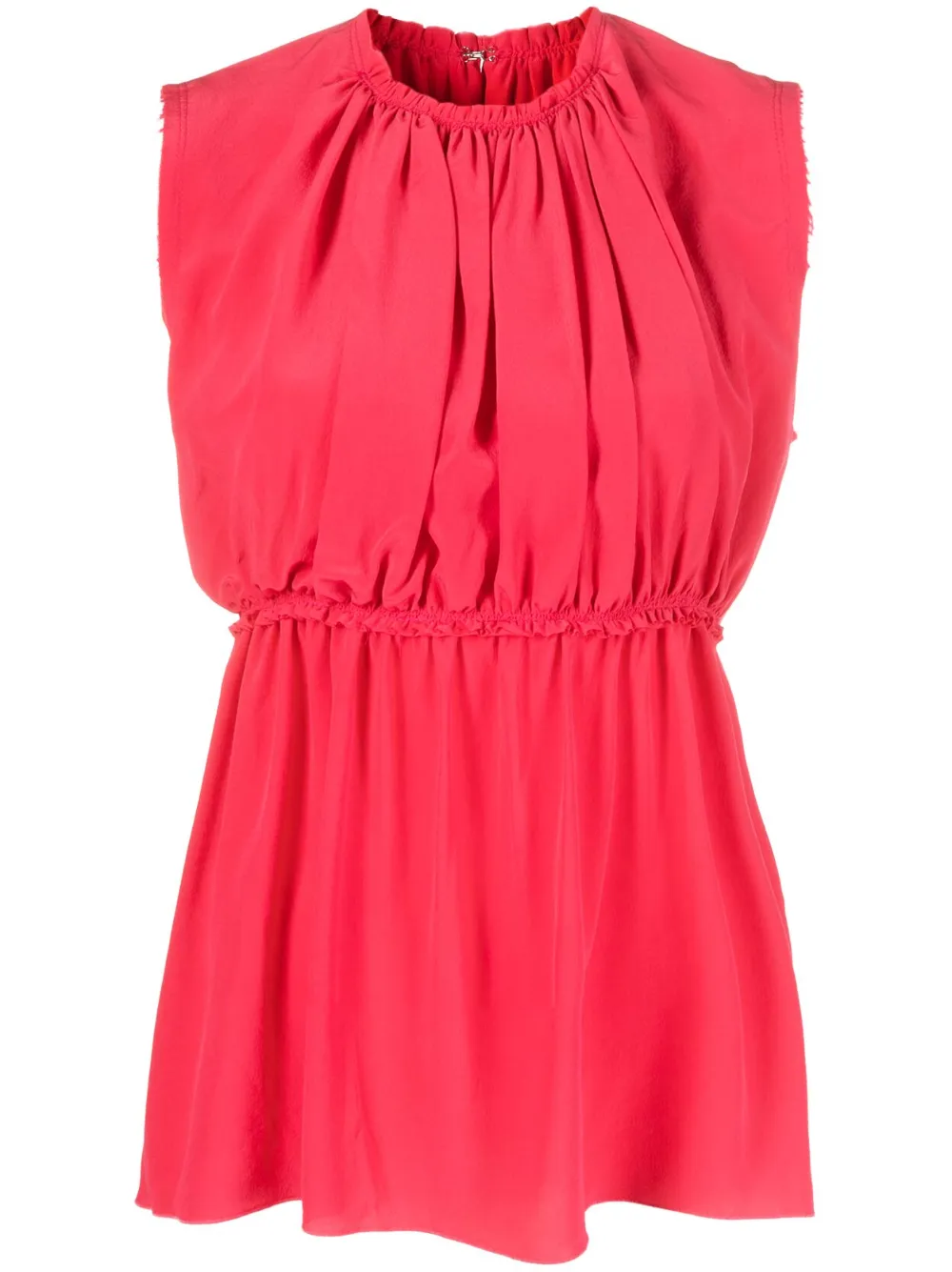 Шелковая блузка без рукавов со сборками Lanvin, розовый
Шелковая блузка без рукавов со сборками Lanvin, розовый