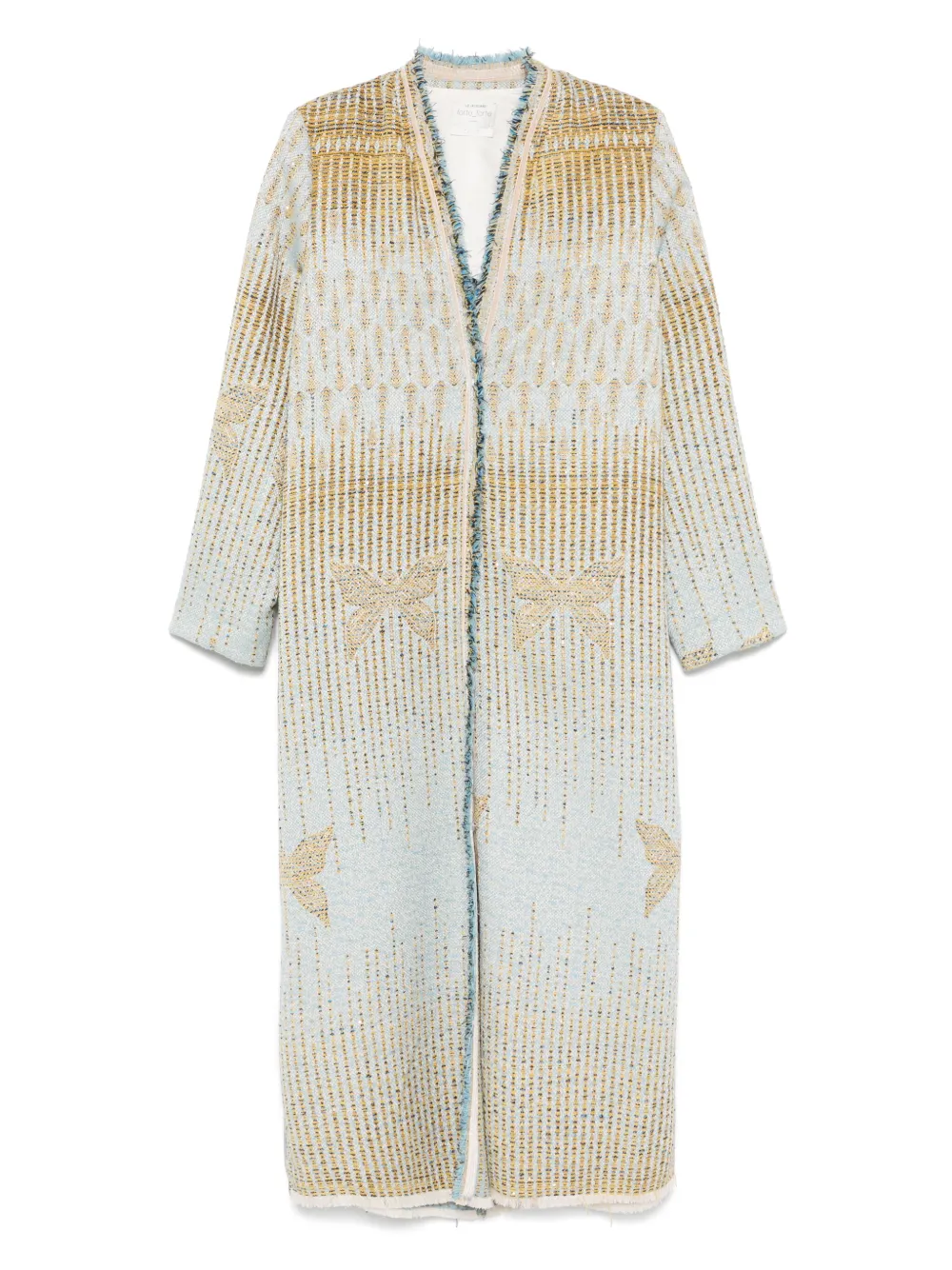 Пальто с V-образным вырезом Forte Forte, синий 
Пальто с V-образным вырезом Forte Forte, синий