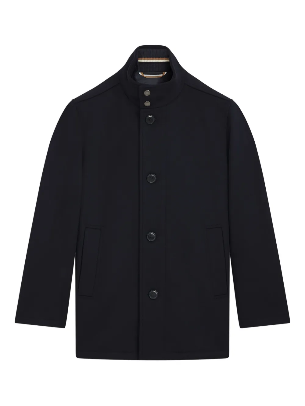 Однобортное пальто с высоким воротником Boss, синий
Однобортное пальто с высоким воротником Boss, синий