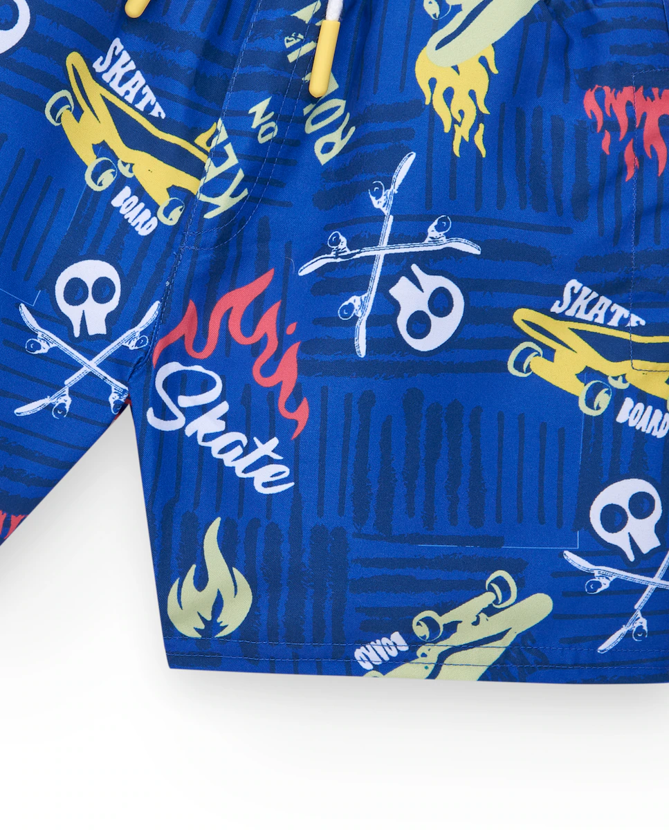 Детские бермуды с эластичной талией и принтом скейтборда Tuc tuc, синий
Детские бермуды с эластичной талией и принтом скейтборда Tuc tuc, синий