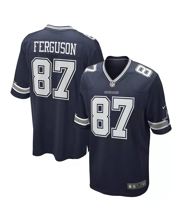 Мужская игровая футболка Jake Ferguson Dallas Cowboys Nike, синий 
Мужская игровая футболка Jake Ferguson Dallas Cowboys Nike, синий
