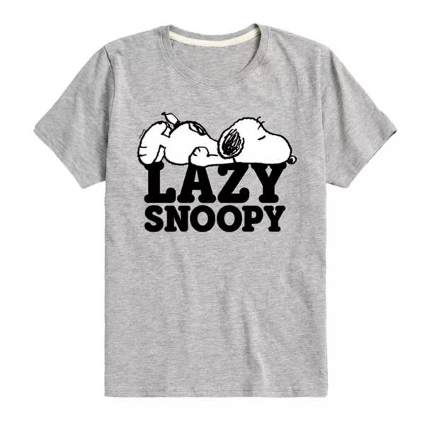 Футболка с принтом "Арахис" и ленивым Снупи для мальчиков 8-20 лет Licensed Character, серый 
Футболка с принтом "Арахис" и ленивым Снупи для мальчиков 8-20 лет Licensed Character, серый