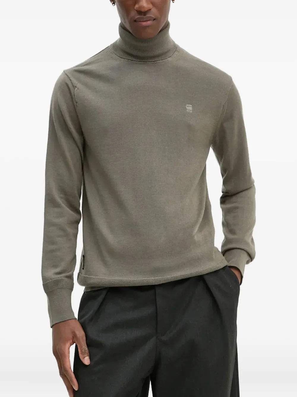 Свитер с высоким воротником и логотипом G-Star RAW, зеленый
Свитер с высоким воротником и логотипом G-Star RAW, зеленый