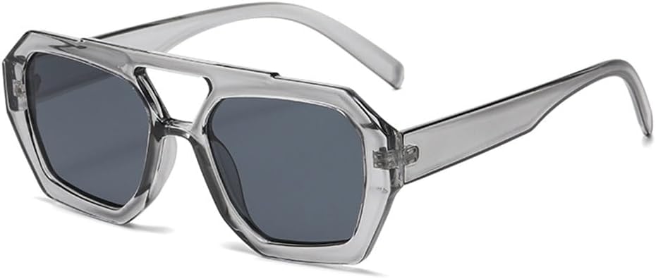 Женские солнцезащитные очки с многоугольной двойной перемычкой, роскошный минималистичный дизайн, модные очки с леопардовым принтом, ретро-очки, защита от ультрафиолета UV400 TYUVIVO, Grey
Женские солнцезащитные очки с многоугольной двойной перемычкой, роскошный минималистичный дизайн, модные очки с леопардовым принтом, ретро-очки, защита от ультрафиолета UV400 TYUVIVO, Grey