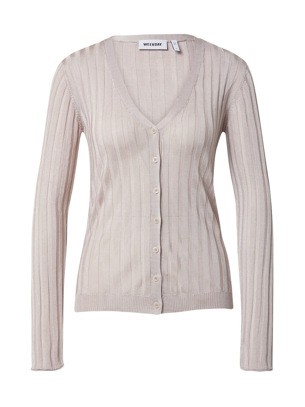 Вязаный кардиган WEEKDAY Ruby, серый 
Вязаный кардиган WEEKDAY Ruby, серый
