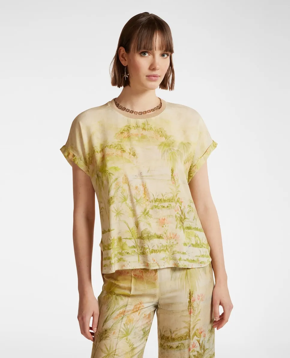 Женская футболка с принтом короткий рукав Elena Miró, бежевый
Женская футболка с принтом короткий рукав Elena Miró, бежевый