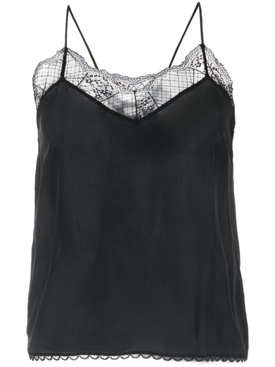 Шелковый топ с кружевом Stella Nova, черный
Шелковый топ с кружевом Stella Nova, черный