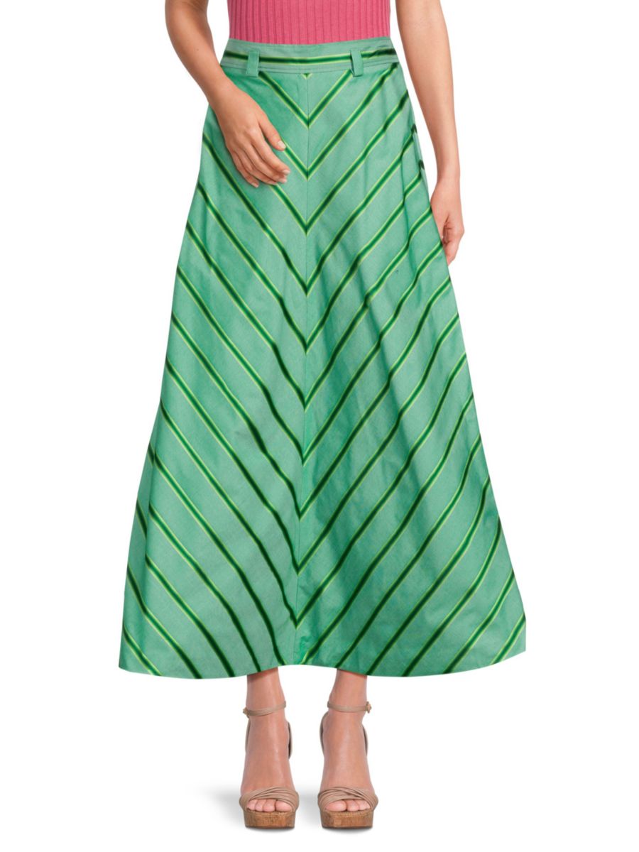 Юбка миди из смеси шелка с шевроном Etro, зеленый
Юбка миди из смеси шелка с шевроном Etro, зеленый