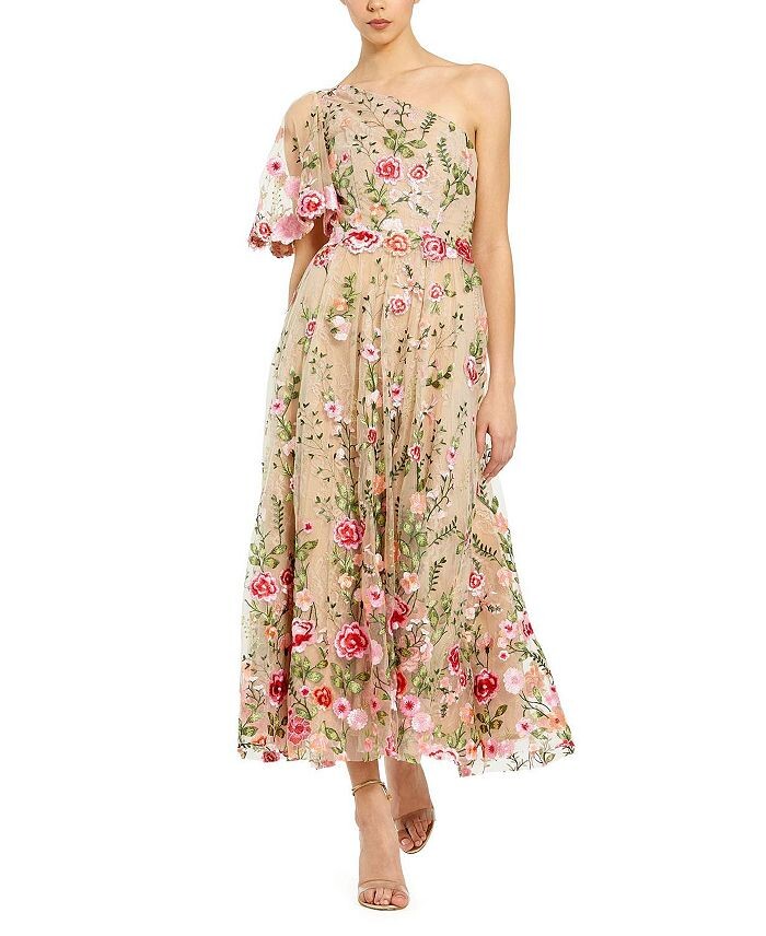 Платье Mac Duggal на одно плечо с кружевной вышивкой, розовый
Платье Mac Duggal на одно плечо с кружевной вышивкой, розовый