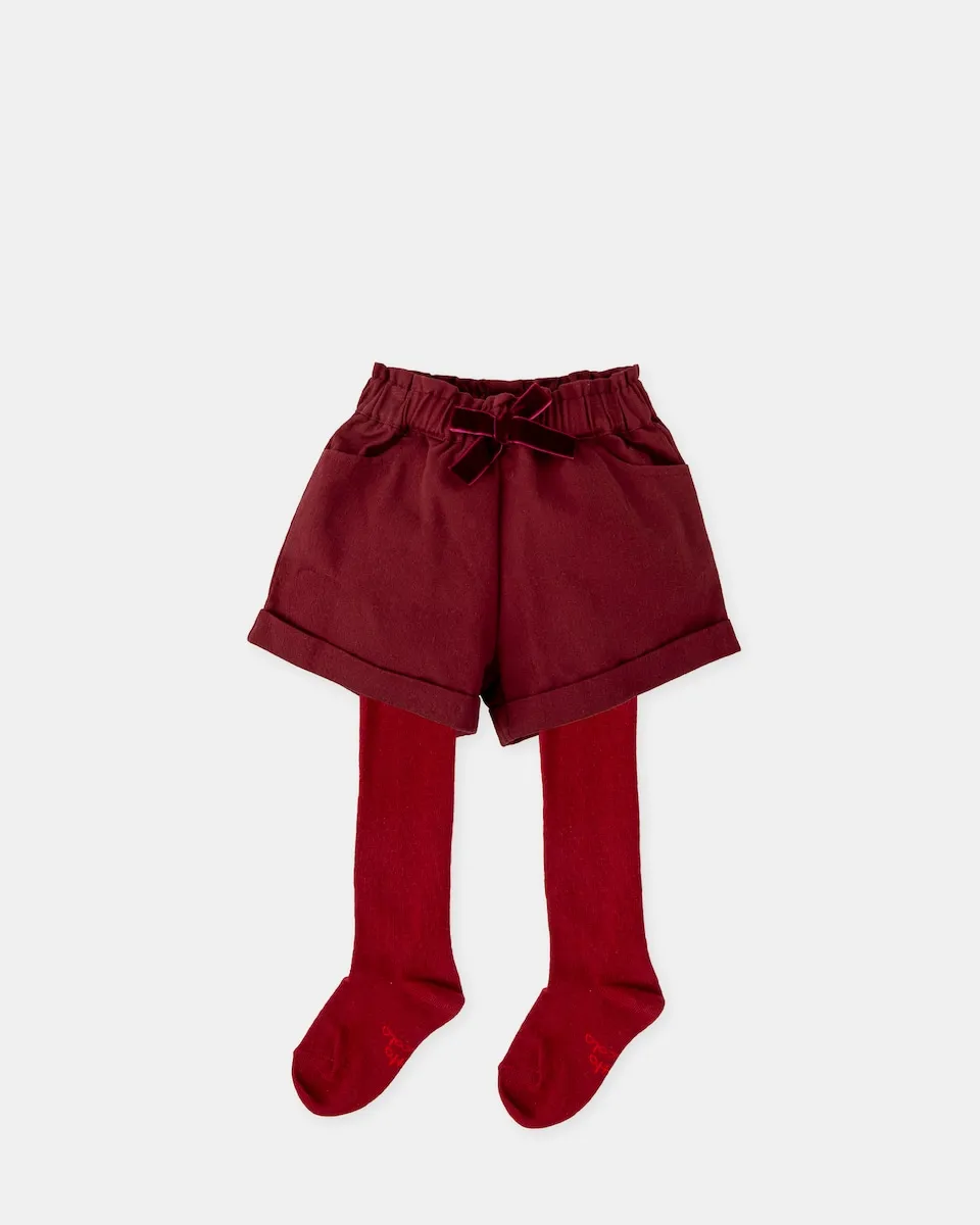 Комплект для девочки бордовые шорты с колготками Tutto Piccolo
Комплект для девочки бордовые шорты с колготками Tutto Piccolo