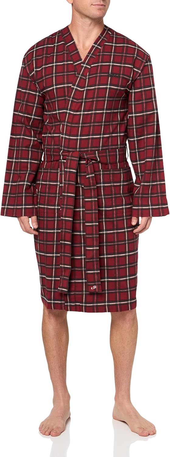 BOSS мужской клетчатый фланелевый халат, Crimson Red Check
BOSS мужской клетчатый фланелевый халат, Crimson Red Check