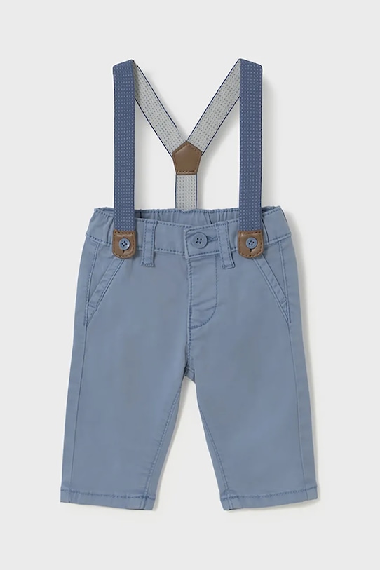 Хлопковые брюки для малышей Mayoral Newborn, синий 
Хлопковые брюки для малышей Mayoral Newborn, синий