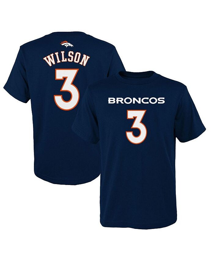 Футболка Big Boys Russell Wilson Navy Denver Broncos Mainliner с именем и номером игрока Outerstuff, синий
Футболка Big Boys Russell Wilson Navy Denver Broncos Mainliner с именем и номером игрока Outerstuff, синий