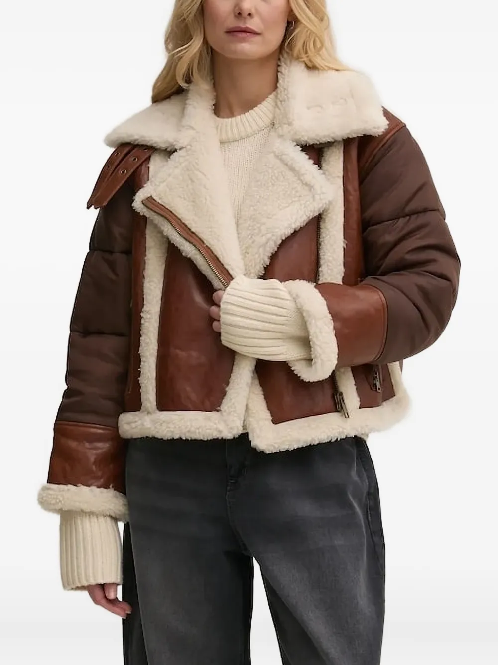 Куртка с отделкой из овчины Ba&Sh, коричневый
Куртка с отделкой из овчины Ba&Sh, коричневый