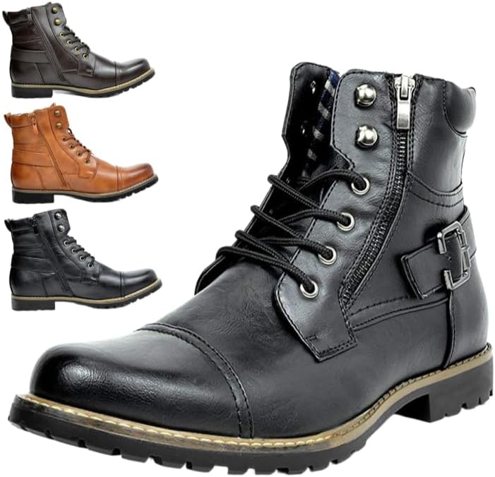 Мужские байкерские боевые ботинки на молнии с круглым носком, повседневные ретро-мотоциклетные ботинки Hhhchpm, черный
Мужские байкерские боевые ботинки на молнии с круглым носком, повседневные ретро-мотоциклетные ботинки Hhhchpm, черный