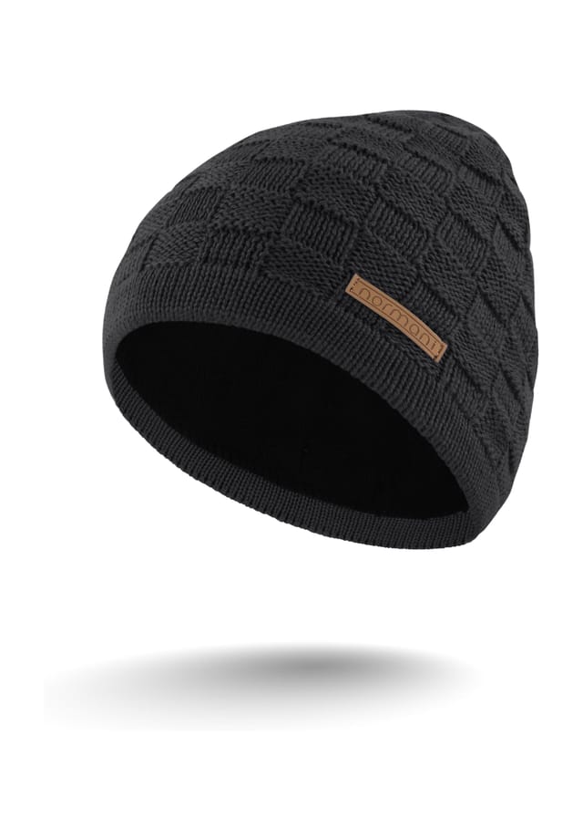 Шапка из мериносовой шерсти с рисунком юма Normani, серый 
Шапка из мериносовой шерсти с рисунком юма Normani, серый